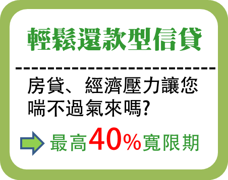 三信商銀寬限期信貸(4成),代償卡債,整合負債
